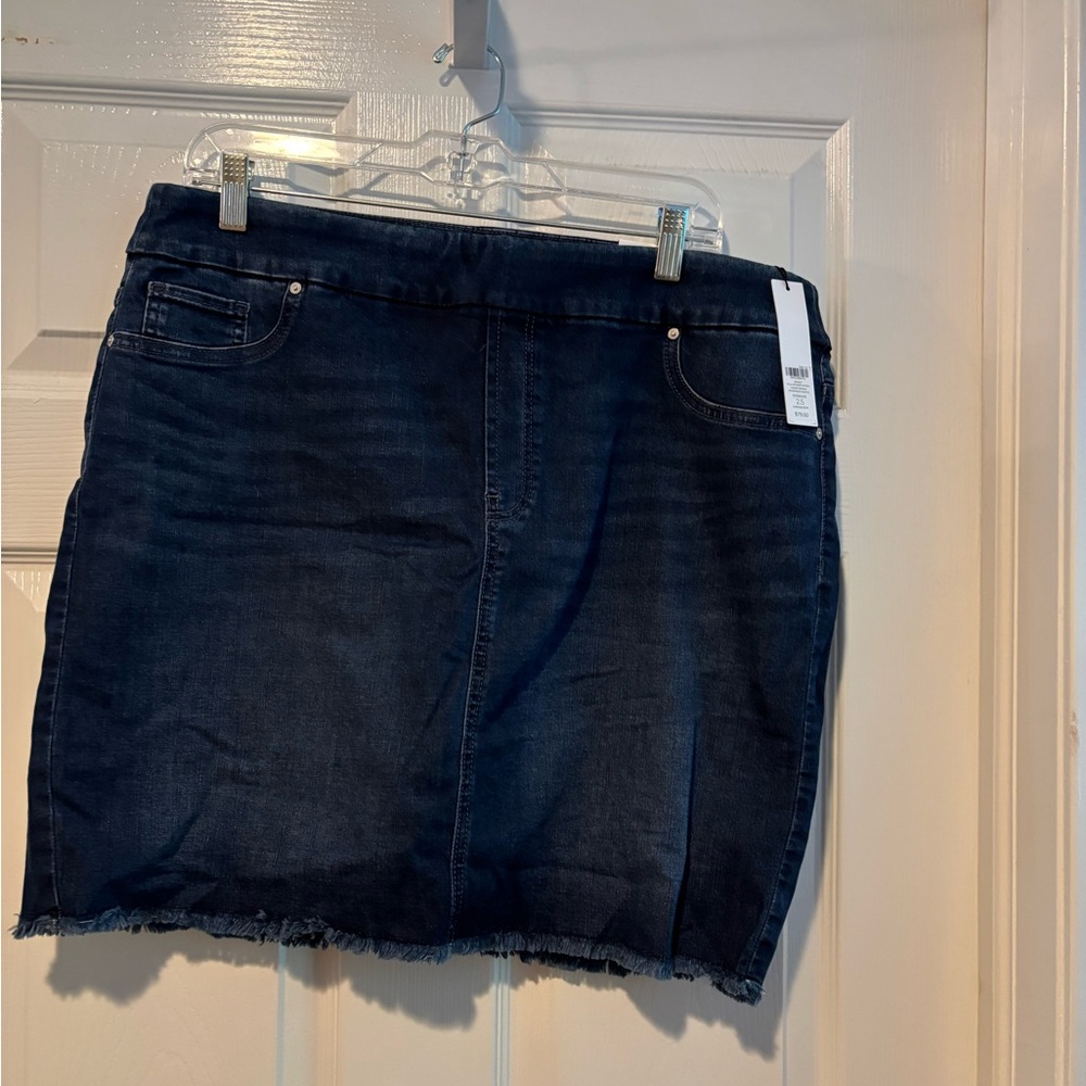 Chico’s Denim Blue Jean Skort, NWT